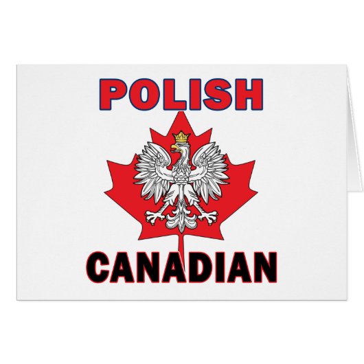 Polish Canadian Eagle Leaf Cards (Front Horizontal)