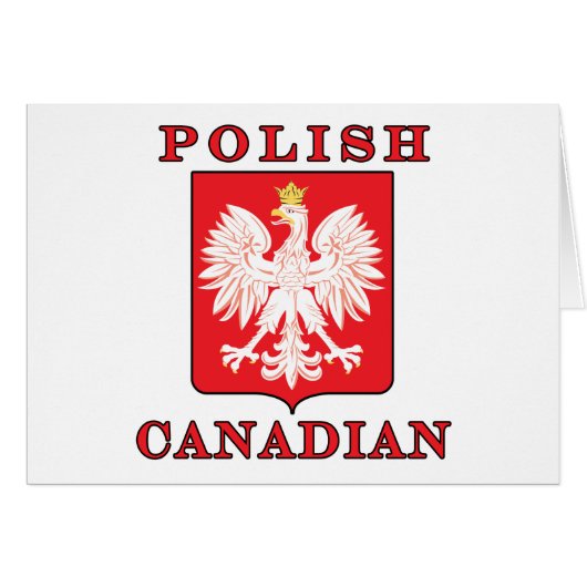 Polish Canadian Eagle Shield Cards (Front Horizontal)