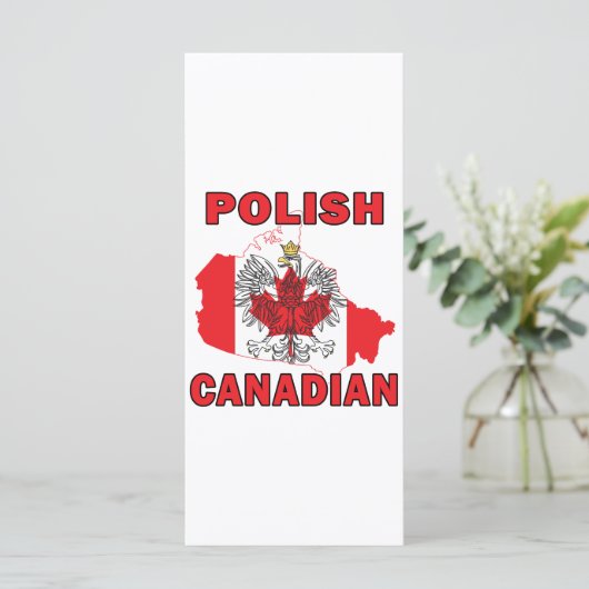 Polish Canadian Flag Canada Map (Standing Front)