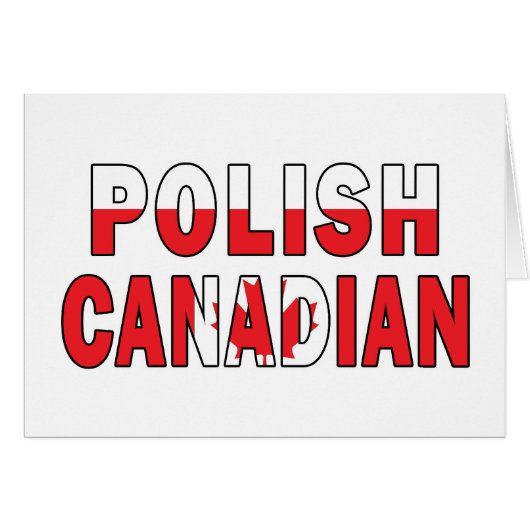 Polish Canadian Flag Cards (Front Horizontal)