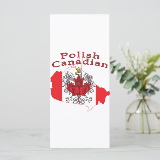 Polish Canadian Flag Map (Standing Front)
