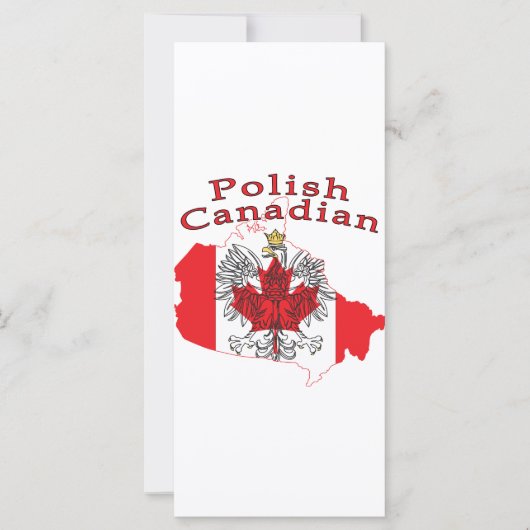 Polish Canadian Flag Map (Front)