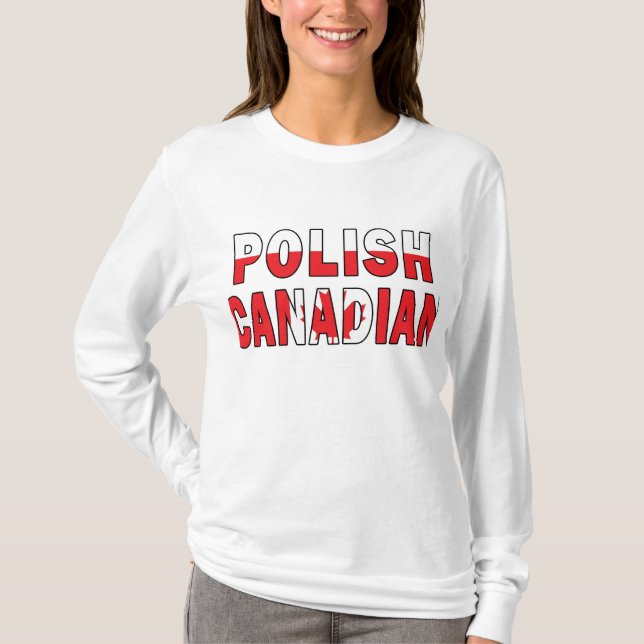 Polish Canadian Flag T-Shirt (Front)