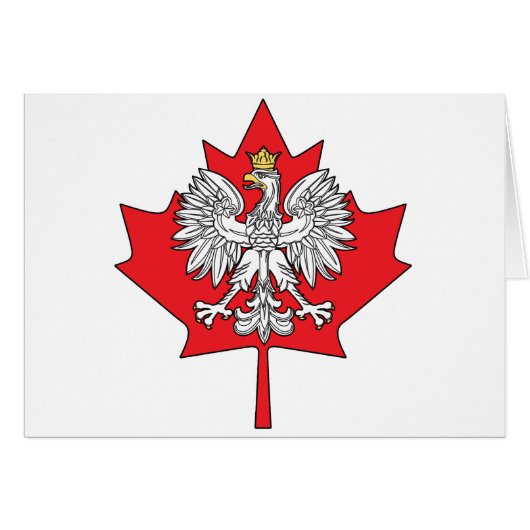 Polish Canadian Maple Leaf Cards (Front Horizontal)