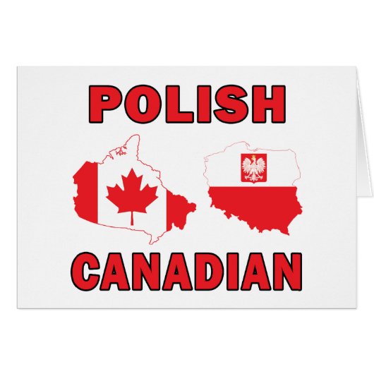 Polish Canadian Maps Cards (Front Horizontal)