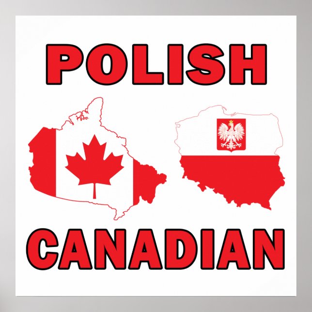 Polish Canadian Maps Poster (Front)