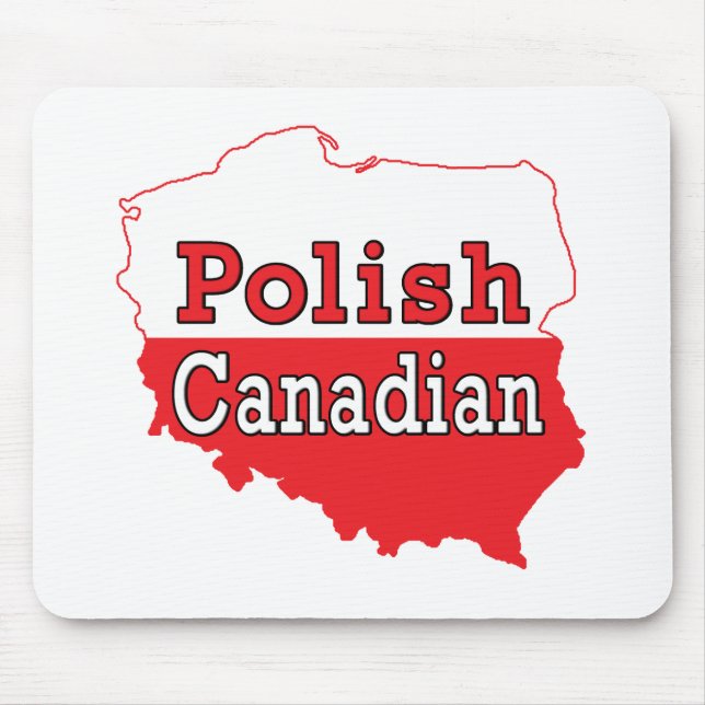Polish Canadian Polish Map Mouse Pad (Front)