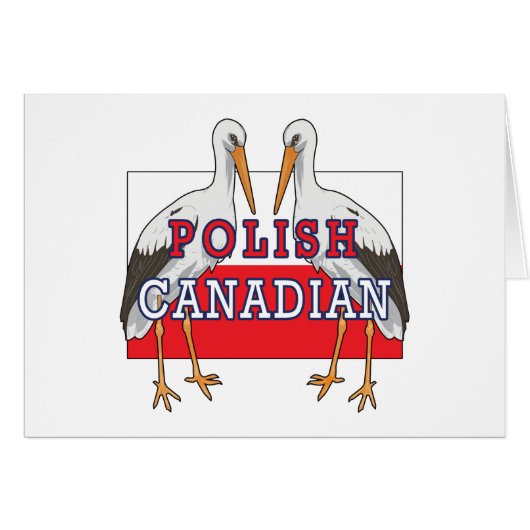 Polish Canadian Stork Cards (Front Horizontal)