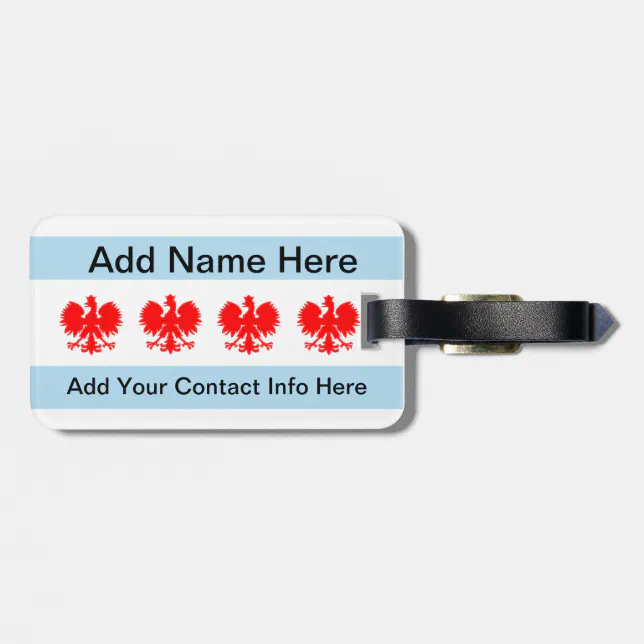 Polish Chicago Flag Luggage Tag Zazzle