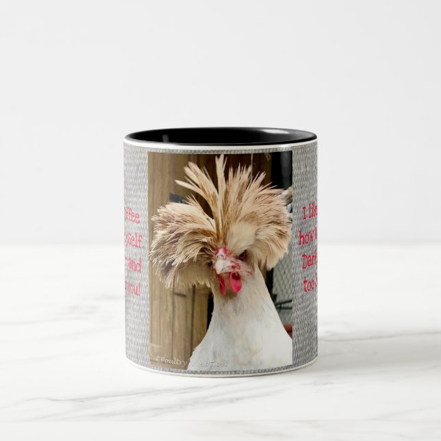 Polish Chicken with Attitude Two-Tone Mug, 11 oz Two-Tone Coffee Mug (Center)