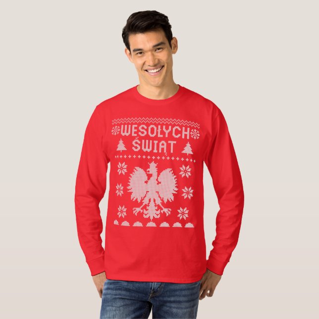 POLISH CHRISTMAS SWEATER SHIRT (Front Full)