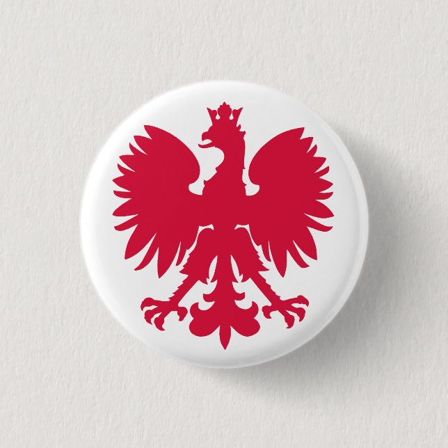 Polish Coat of Arms Eagle Button (Front)