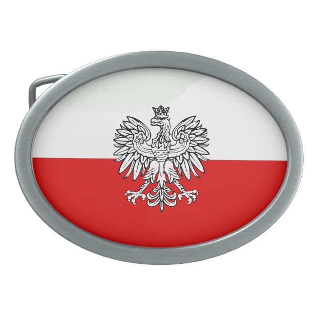 Polish Coat of arms Oval Belt Buckle (Front)