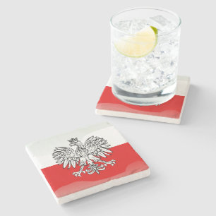 Polish Coat of arms Stone Coaster