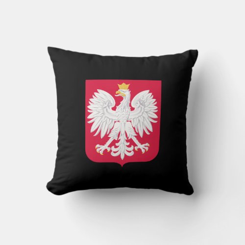 Polish coat of arms throw pillow