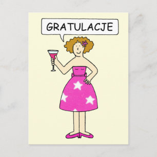 Polish Congratulations Gratulacje Postcard