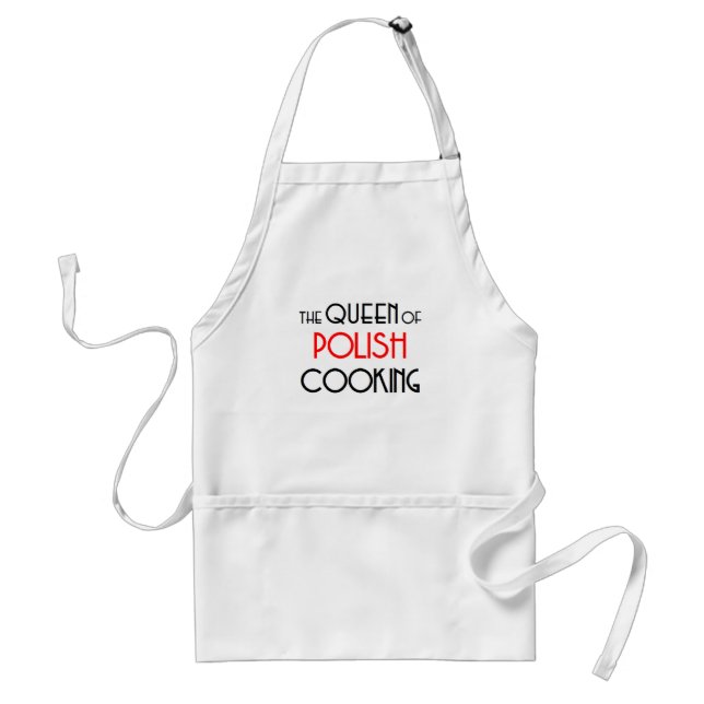 polish cooking queen adult apron (Front)