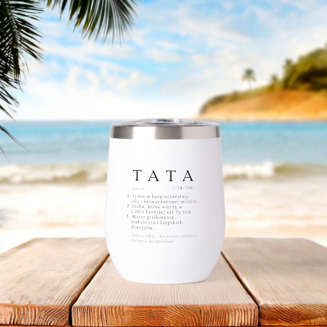 Polish Dad Gift - TATA Definition Tumbler (Beach (Rotated))