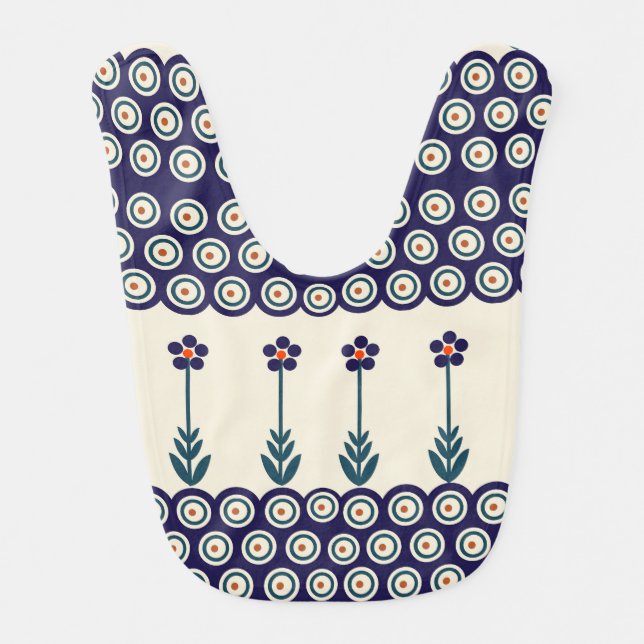 Polish design of traditional ceramics baby bib (Front)