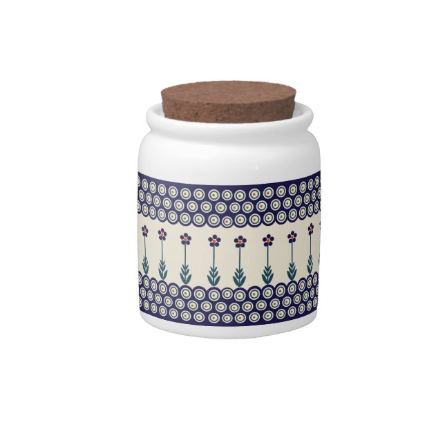 Polish design of traditional ceramics candy jar (Front)
