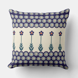 Polish design of traditional ceramics throw pillow