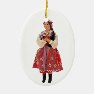 Polish Doll Ceramic Ornament