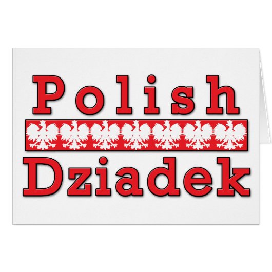 Polish Dziadek Eagles Cards (Front Horizontal)