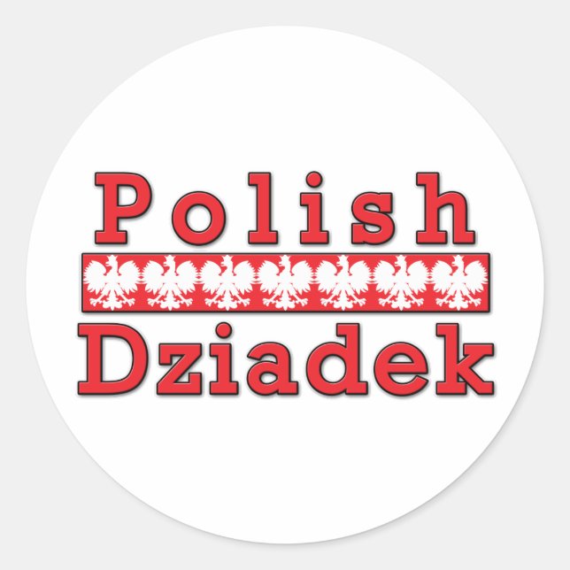 Polish Dziadek Eagles Classic Round Sticker (Front)