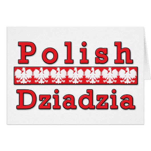 Polish Dziadzia Eagles Cards (Front Horizontal)