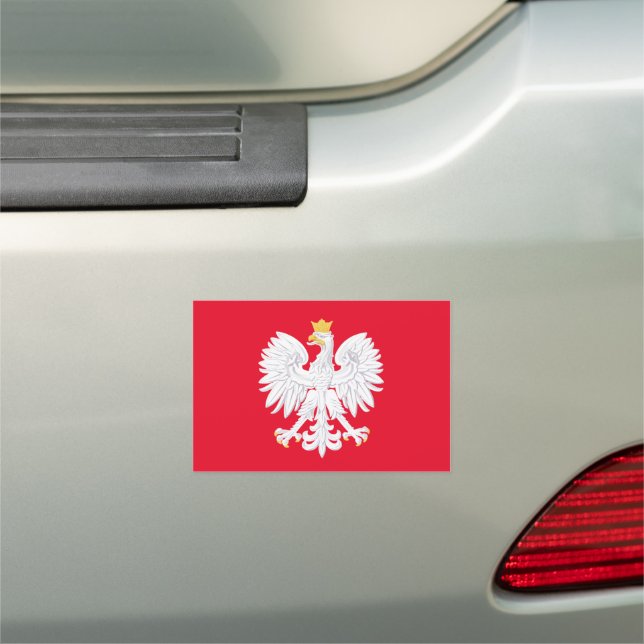 Polish Eagle Bumper Sticker Car Magnet (In Situ)