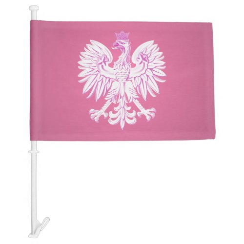 Polish eagle car flag