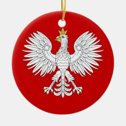Polish Eagle Ceramic Ornament
