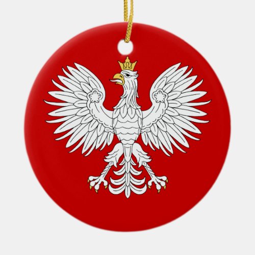 Polish Eagle Ceramic Ornament