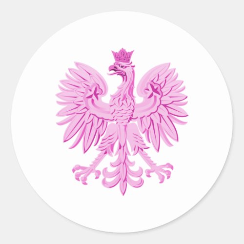 Polish eagle classic round sticker