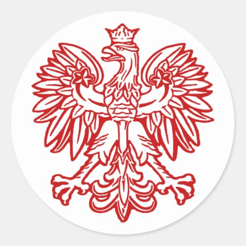 Polish Eagle Classic Round Sticker