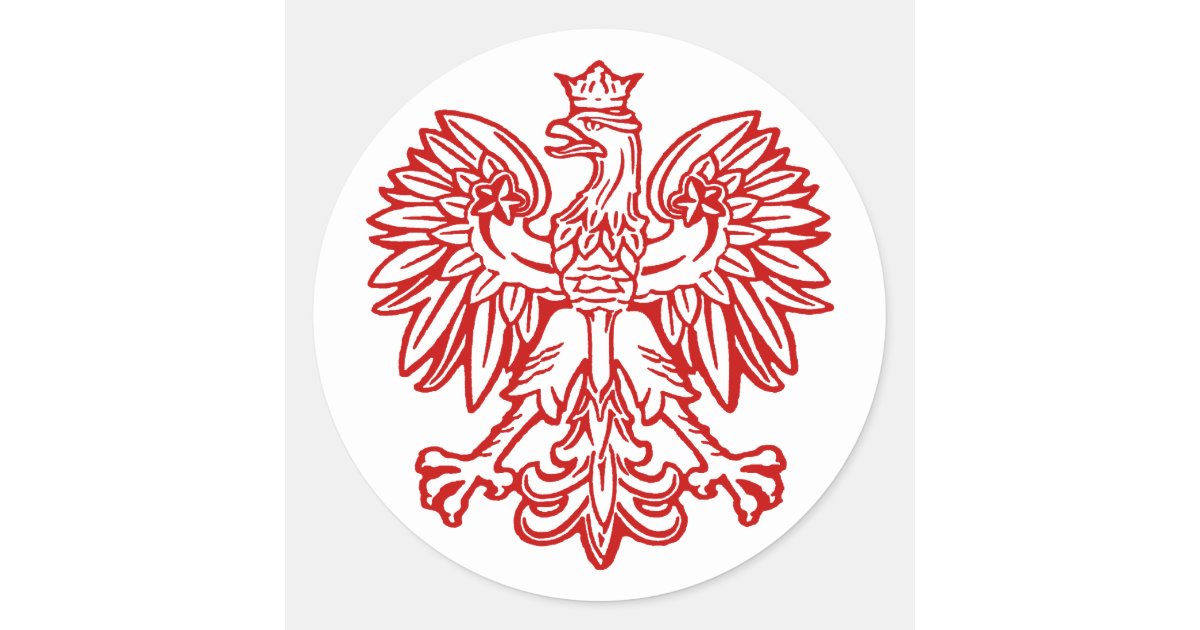 Polish Eagle Classic Round Sticker Zazzle