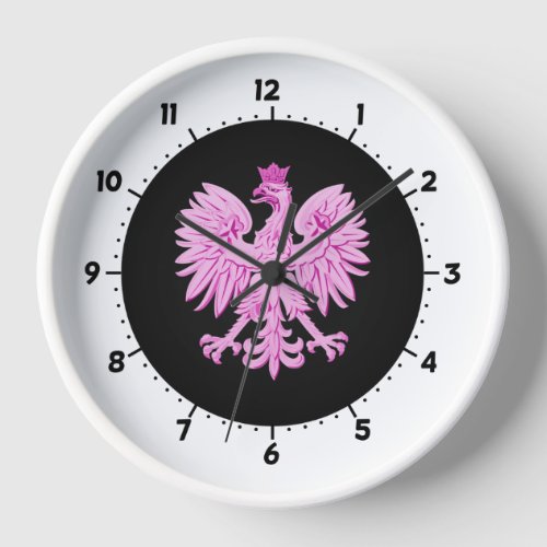 Polish eagle clock