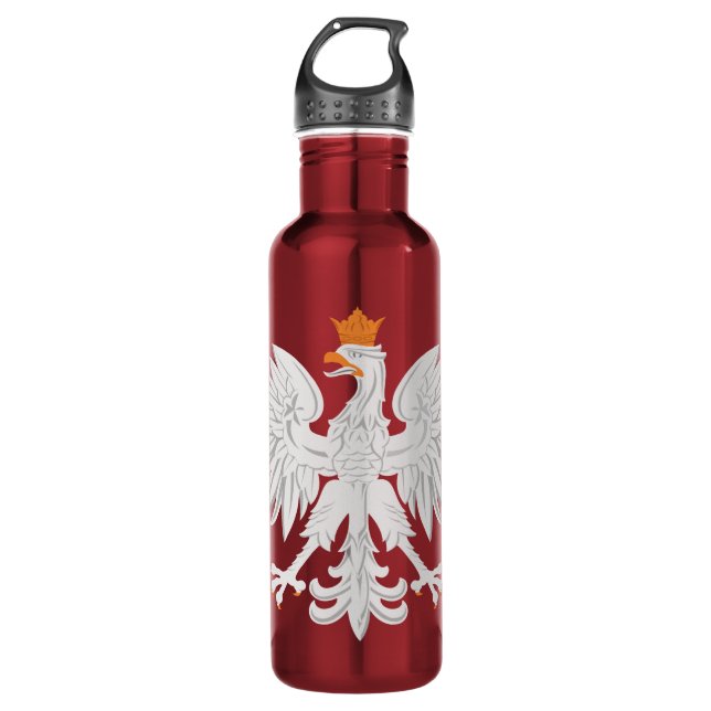 Polish Eagle Drink Water Liberty Bottle (Front)