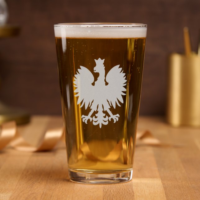 Polish Eagle Etched Glass (Party)