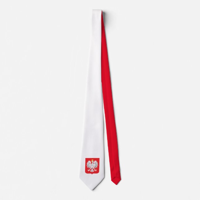 Polish Eagle Flag Neck Tie (Front)