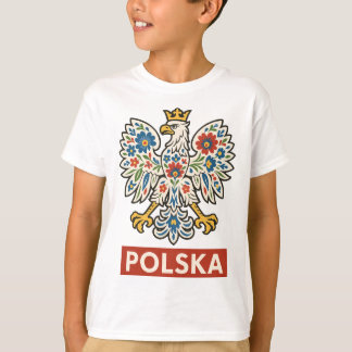 Polish Eagle Floral Folk Polska T-Shirt