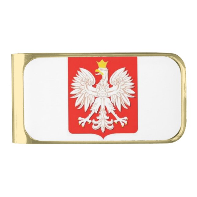 POLISH EAGLE GOLD FINISH MONEY CLIP (Front)