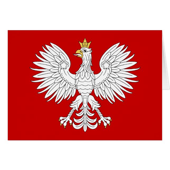 Polish Eagle Greeting Card (Front Horizontal)