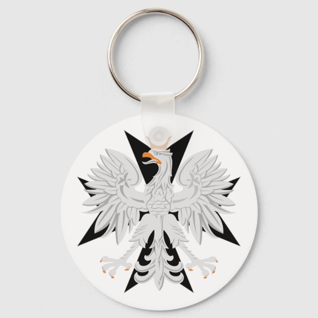 Polish Eagle Maltese Cross Keychain (Front)