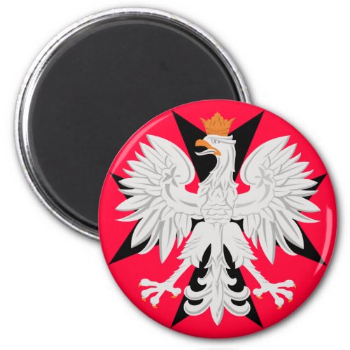 Polish Eagle Maltese Cross Magnet