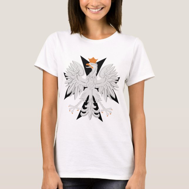 Polish Eagle Maltese Cross T-Shirt (Front)