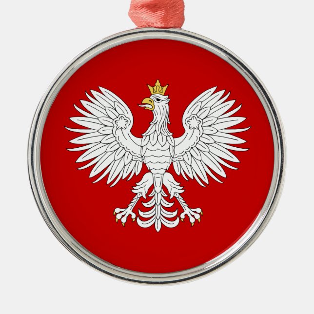 Polish Eagle Metal Ornament (Front)