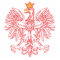 Polish Eagle Outlined In Red