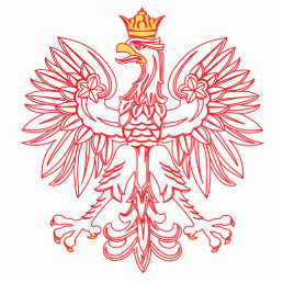 Polish Eagle Outlined In Red Statuette