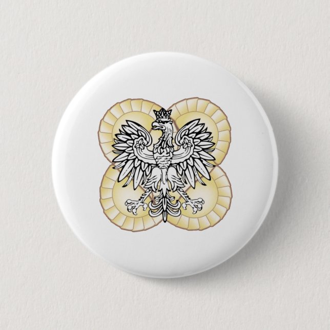 Polish Eagle Pierogi Button (Front)